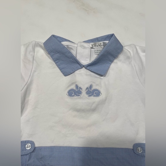 Kissy Kissy Easter boys romper/Jon Jon 6-9 mos - Picture 2 of 3